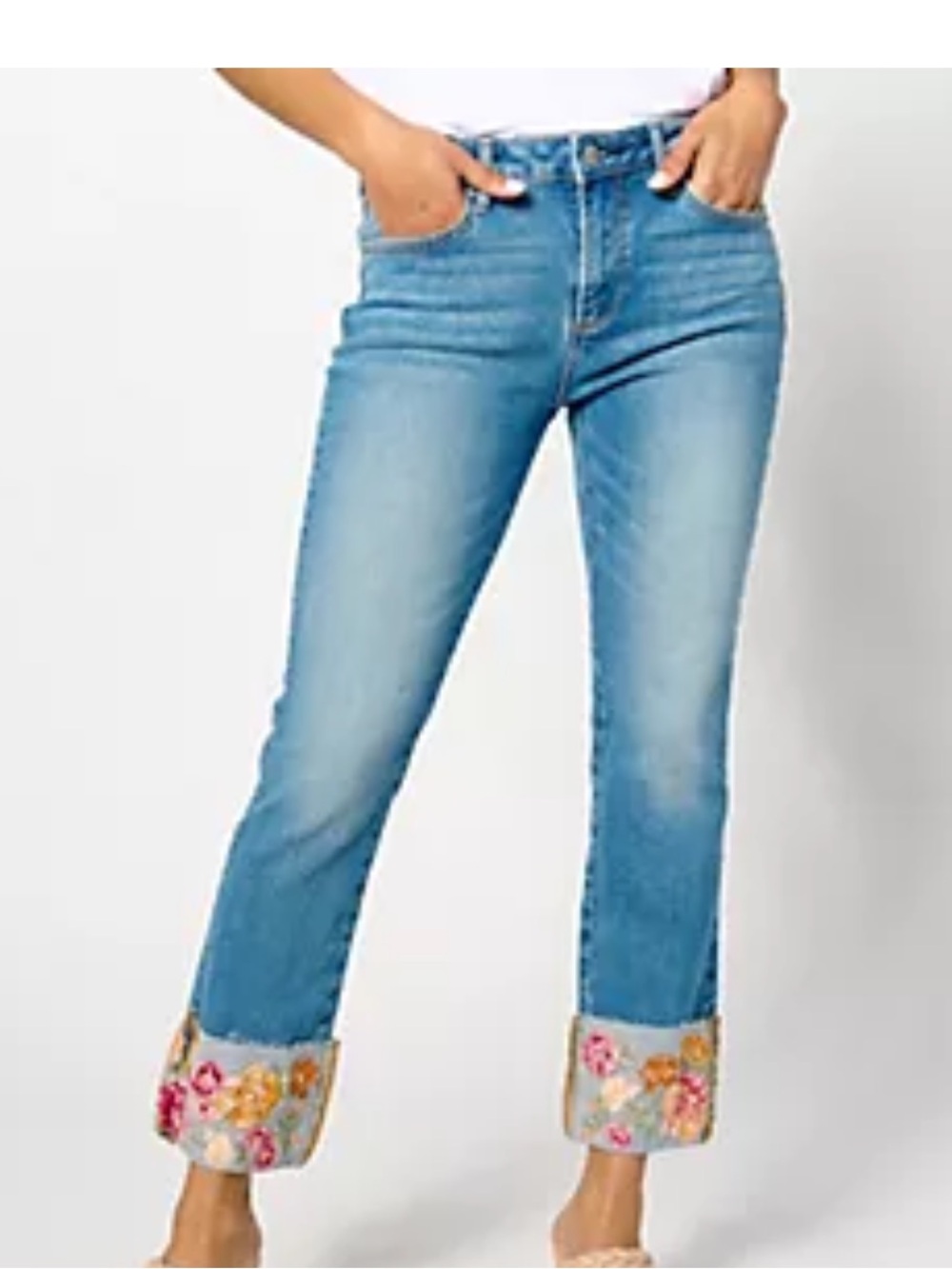 Driftwood Colette embroidered jeans sz 8